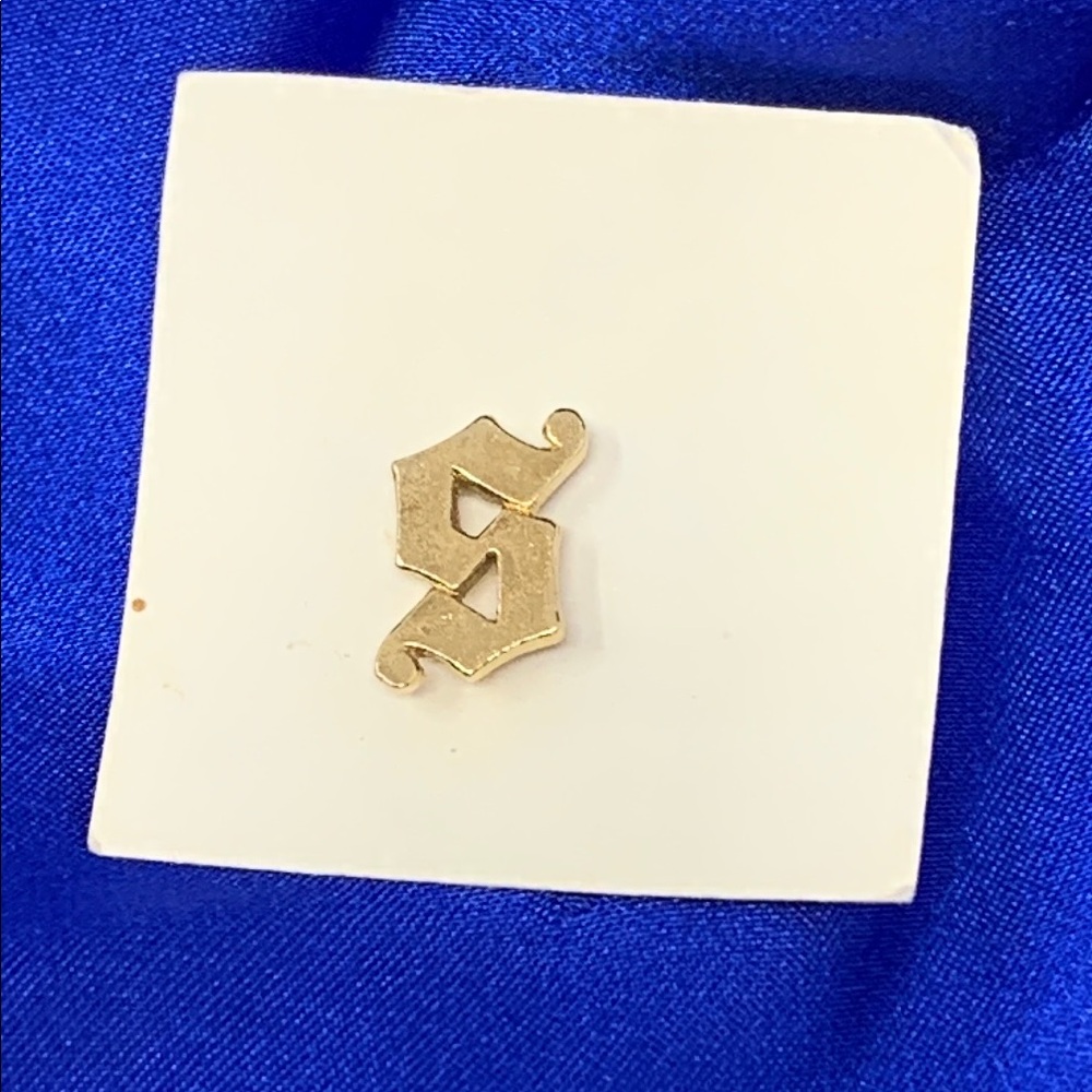 Gold Letter S Pin
